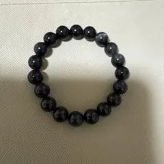 最終値下げ天然石シルバーオブシディアンブレスレット10ミリ　新品