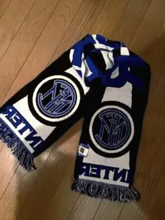 〈匿名配送〉【未使用】サッカーマフラー 青×黒 INTER/ インテル
