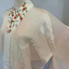 長襦袢　色長襦袢　ピンク　梅柄