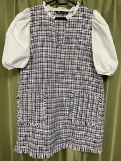 ZARA ザラ パフスリーブ ワンピース ❣️ L