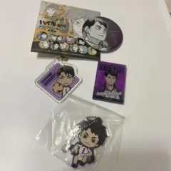 ハイキュー!! 牛島若利4点セット缶バッジ アクキー マグネット ラバーチャーム