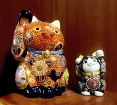 戦前-昭和 九谷焼 黒猫 招き猫 - メルカリ