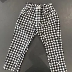 ブラックチェック柄パンツ 90cm