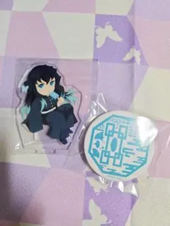 鬼滅の刃　時透無一郎　伍周年記念　みにきゃら　アクスタ　銀だこ　モチーフ缶バッジ