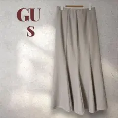 GU マーメイド フレアスカート ベージュ S ロング