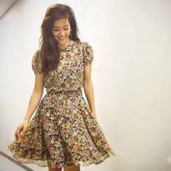 Polo Ralph Lauren シルク 花柄 シフォン ワンピース L〜LL - メルカリ