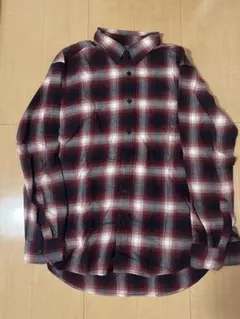 UNIQLO ユニクロ フランネル チェックシャツ 長袖 ボルドー XL メンズのサムネイル