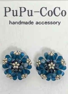 フラワーイヤリングorピアス✿(ガラスビーズ)NO.5