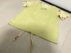 ★美品　ワンダフルワールド　和柄縮緬　カットソー　黄色系のサムネイル