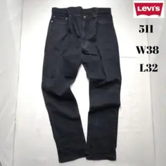 ʔ*エ様 リーバイス Levi's 511 W38 L32ブラックデニム ジーン