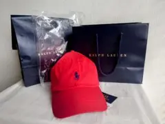 Ralph Lauren 赤 POLO ベースボールキャップ