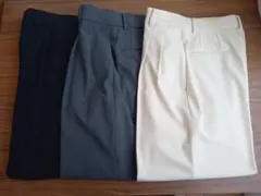 美品　ユニクロ　タックワイドパンツ　S 　3本セット