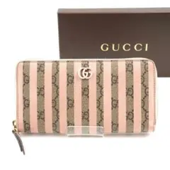 ✨新品未使用✨　GUCCI 長財布　GGライン　GG柄　マーモント　ラウンド ✨未使用に近い✨ GUCCI 長財布 GGライン GG柄 マーモント ラウンド