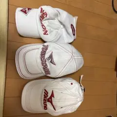 Srixon ホワイト/レッド キャップ 3点セット