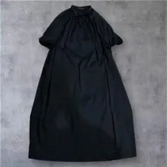 TOMORROWLANDcollection パフスリーブロングワンピース 黒