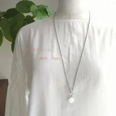 ♡kirakiraiku♡様　マンテルシルバーコインネックレスボールチェーン80