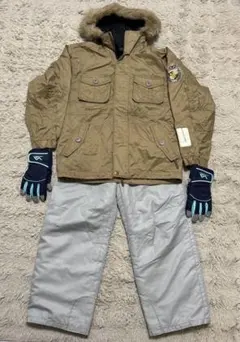 kissmark スキーウェア スノーボードウェア160 子供用 上下 手袋付き
