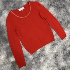 Rope Picnic ロペピクニック（M）ニット セーター レッド ラメのサムネイル
