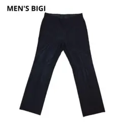 【MEN'S BIGI】メンズビギ オフィスカジュアルパンツ(Ｌ)黒 ストライプのサムネイル
