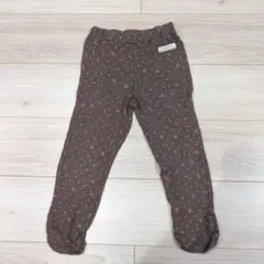 Biquette 花柄 ブラウン パンツ