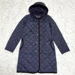 【美品】ラベンハム⭐️キルティングコート⭐️ロング丈⭐️バイカラー⭐️40