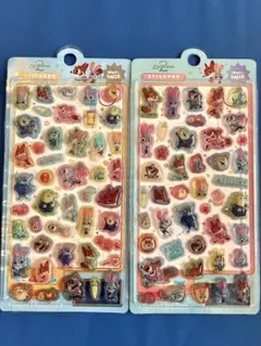 公式ライセンス　ズートピア2キャラクター 立体硬いシール