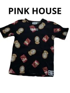 PINK HOUSE 総柄 Tシャツ 半袖 ブラック　キューピーのサムネイル