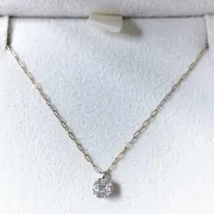 アガット クラスターセッティング ダイヤモンド ネックレス K18 0.08ctのサムネイル