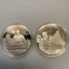 クック諸島から発行された50ドルプルーフ銀貨2枚　計約62g クック諸島】50ドル 銀貨 プルーフ 1988［B-0000405］ – ワールド