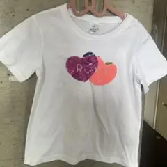 ROXY ハートスパンコールTシャツ ホワイト 120のサムネイル