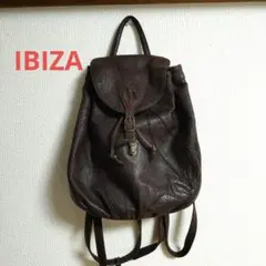 IBIZA イビザ レザー 水牛 本革 巾着 リュック ダークブラウンのサムネイル