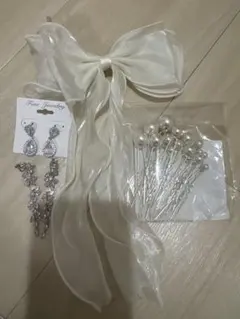 結婚式　前撮り　二次会　ヘアアクセ　イヤリング