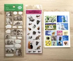 平成レトロ　猫　シール　3シート