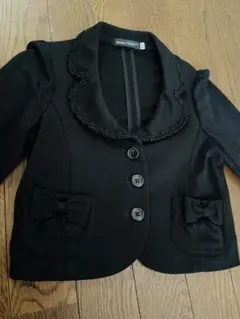 べべ　110 フォーマル　ジャケット　ボレロ　丸襟　リボン　フリル　卒服　入学式