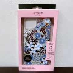 【新品】Kate Spade iPhone 14 Plus ケース 花柄　ブルー