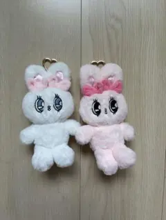 エスターバニー ぬいぐるみキーホルダー クリームバニー ピンク 2種