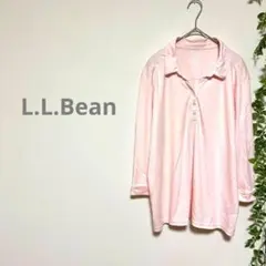【L.L.Bean エルエルビーン】七分袖　ポロシャツ　ピンク　柔らか　XL 綿のサムネイル