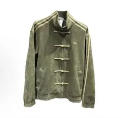 海外限定M Adidas チャイナトラックジャケット グリーン　KT3847