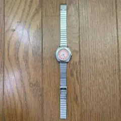 ピンク文字盤 ステンレス腕時計 スーパーハッカ