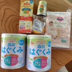 森永 はぐくみ 800g 大缶×2 明治ほほえみらくらくキューブ　らくらくミルク