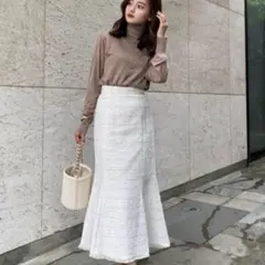 anuans オリジナルツイードマーメイドスカート