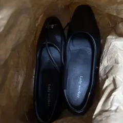 Lady worker ブラック ヒールスリッポン