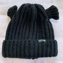 ppsw 耳付き黒ニット帽