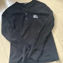 BURBERRY BLACK LABEL ヘンリーネックシャツ サイズ2 黒