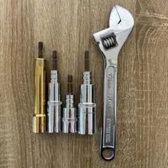 5点セット ソケット*4本(17,17,19,21)+モンキーレンチ 250mm