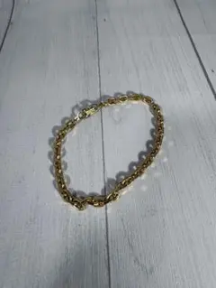 希少 Christian Dior ロゴ チェーンブレスレット ゴールド 刻印