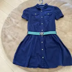Polo Ralph Lauren 半袖ワンピース 7Y ネイビー