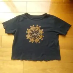チャコットのＴシャツ　M　黒　メキシカンハット　ショート丈　クロップド丈　ダンス