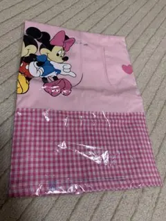 ディズニー　エプロン　保育士　幼稚園教諭　ミッキー＆ミニー ピンク