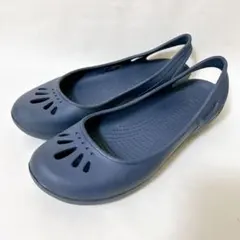 【美品】クロックス CROCS 23.5cm W7 カディ ネイビー
